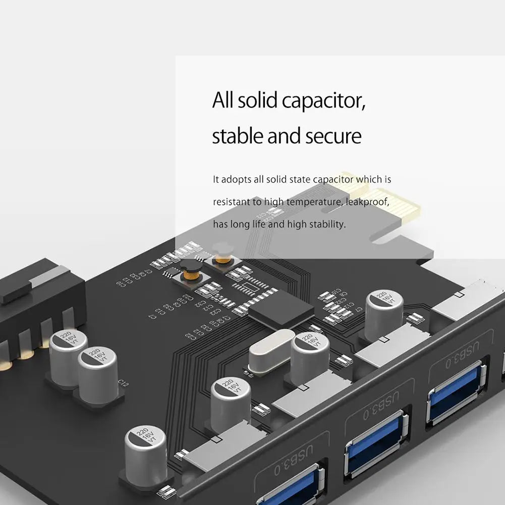 ORICO SuperSpeed 4 Port USB 3.0 PCI-E Express Card PCIE to 5Gbps 4 Port USB 3.0 PCI Express Expansion Card Adapter for Computer