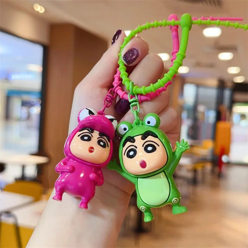 Kawaii Anime Crayon Shin-Chan Keychain Cute Cartoon Car Key Ring Schoolbag Decoration Gifts for Friends