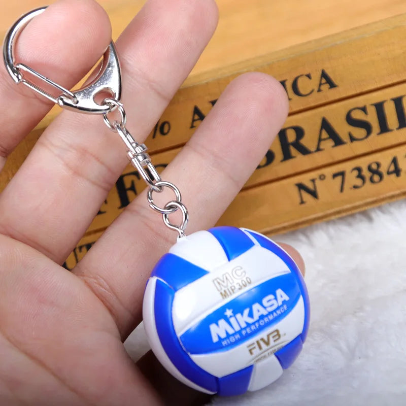 PVC Volleyball Keychain ball toy Sport Key Chain Gift Car Ball Key Holder Ring For Players Men Women Keyring Birthday Gift