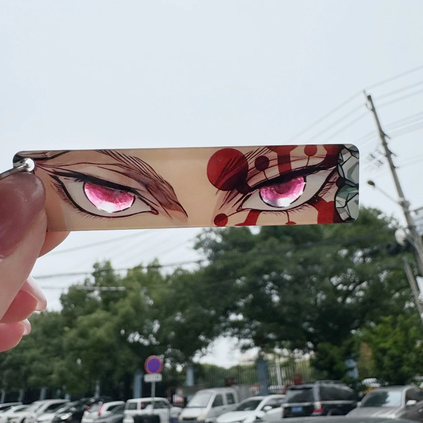 Anime Keychain Demon Slayer Decorate Kawaii Girl Acrylic Backpack Accessories Cartoon Surrounding Portable Toy Gift Wholesale