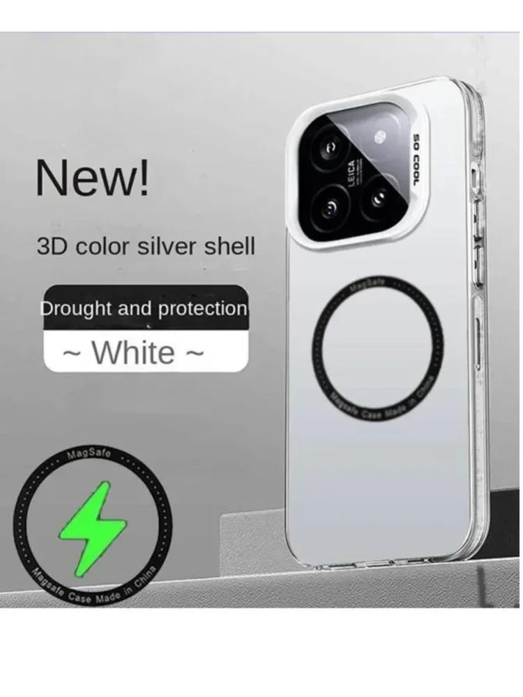 For Magsafe Wireless Charging Matte Frosted Case For Xiaomi 14 13 13T 14T Pro Color Semi-Transparent Shockproof Protection Cover