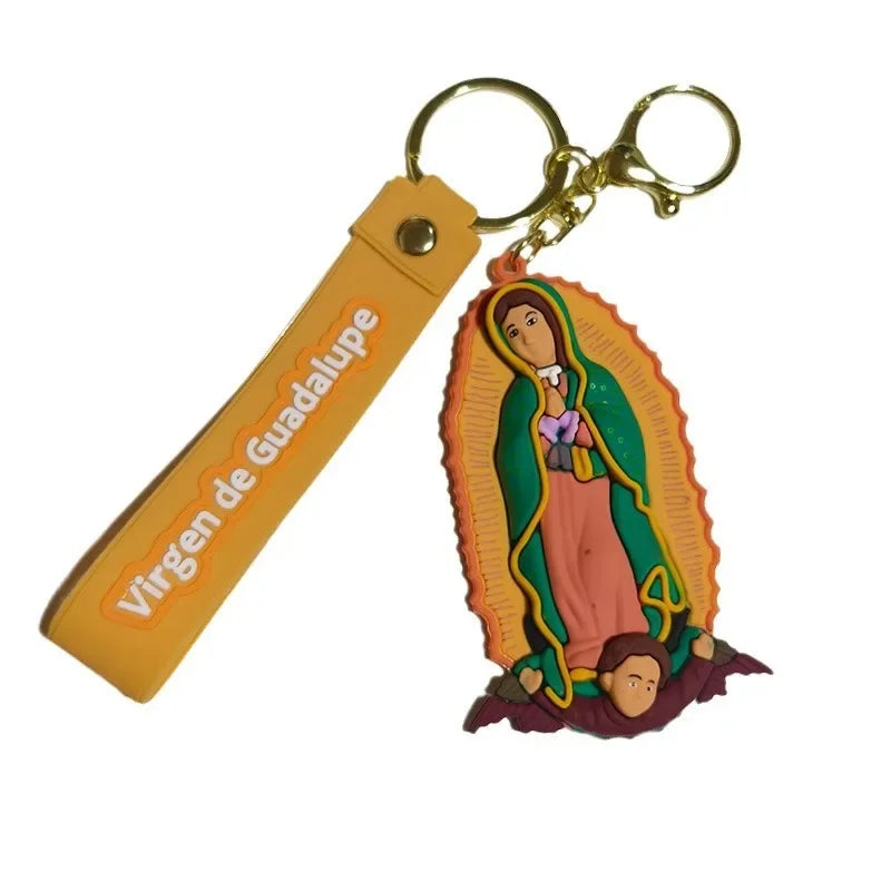 Jesus Cartoon Key Chain PVC Jesus Three-dimensional Silicone Pendant Bag Jesus Key Chain Accessories Birthday Gift