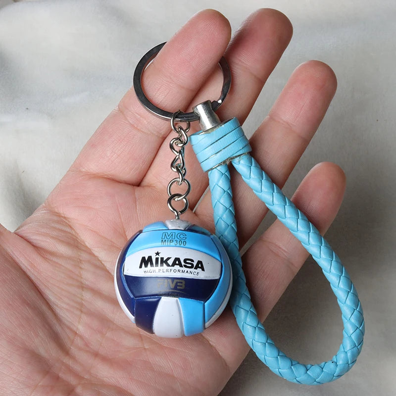 1pcs PVC  Volleyball Keychain Ornaments Business Volleyball Men Women Gifts Beach Ball Sport Key Chain  jewelry gift