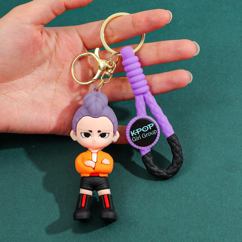 KPOP Demon Hunter Keychain Tiger character PVC graphic keychain Cute Harajuku style keychain knickknacks forChristmas gifts