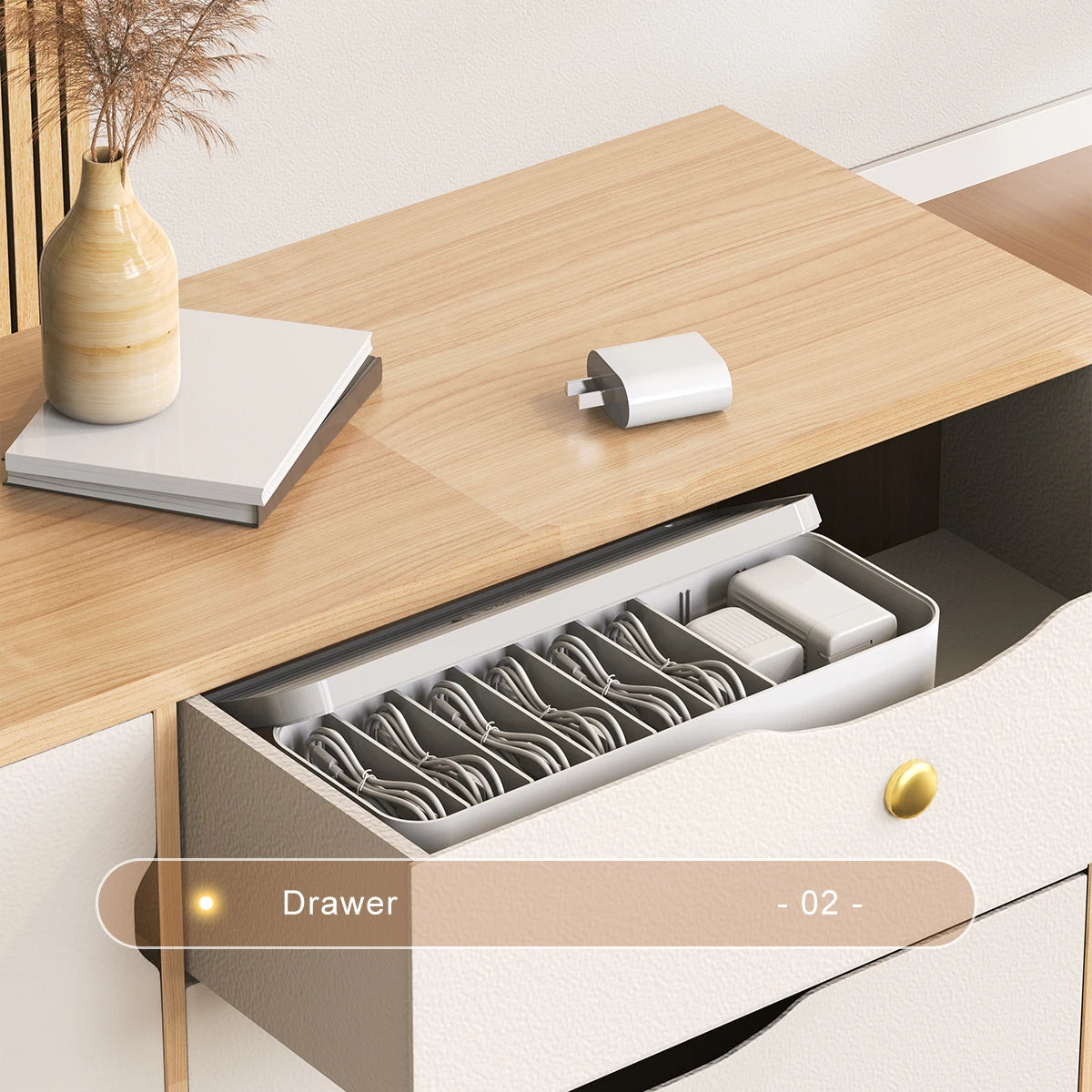 ORICO data cable management box desktop storage removable partition charger charging cable storage box ORICO official store