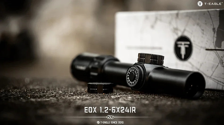 T-EAGLE EOX 1.2-6X24 IR Tactical Riflescope Hunting Spotting Rifle Scope Optical Collimator Air Gun Airsoft PCP Sight