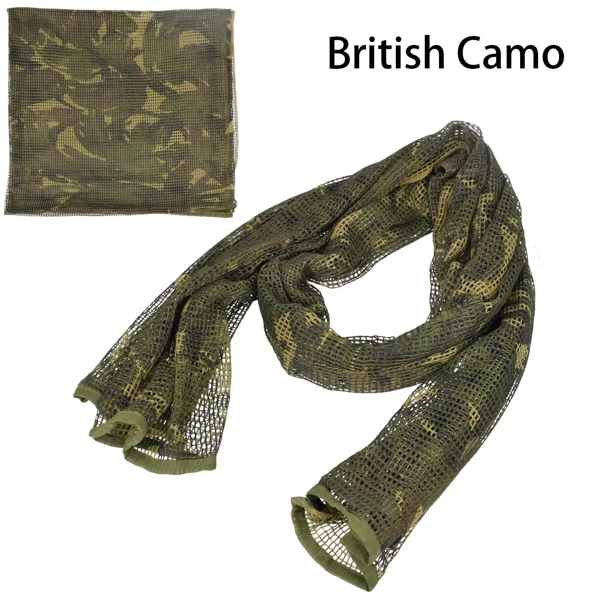 Tactical Camouflage Netting Mesh Net Camo Scarf for Outdoor Sport Hunting Shooting Wild Photography Sniper Camo Mesh Scarves