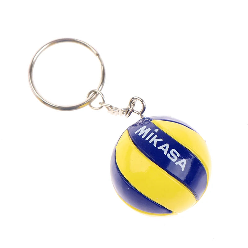 1xFashion PVC Volleyball Keychain Ornaments Business Volleyball Gifts Beach Ball Sport For Players Men Women Key Chain Gift 2024
