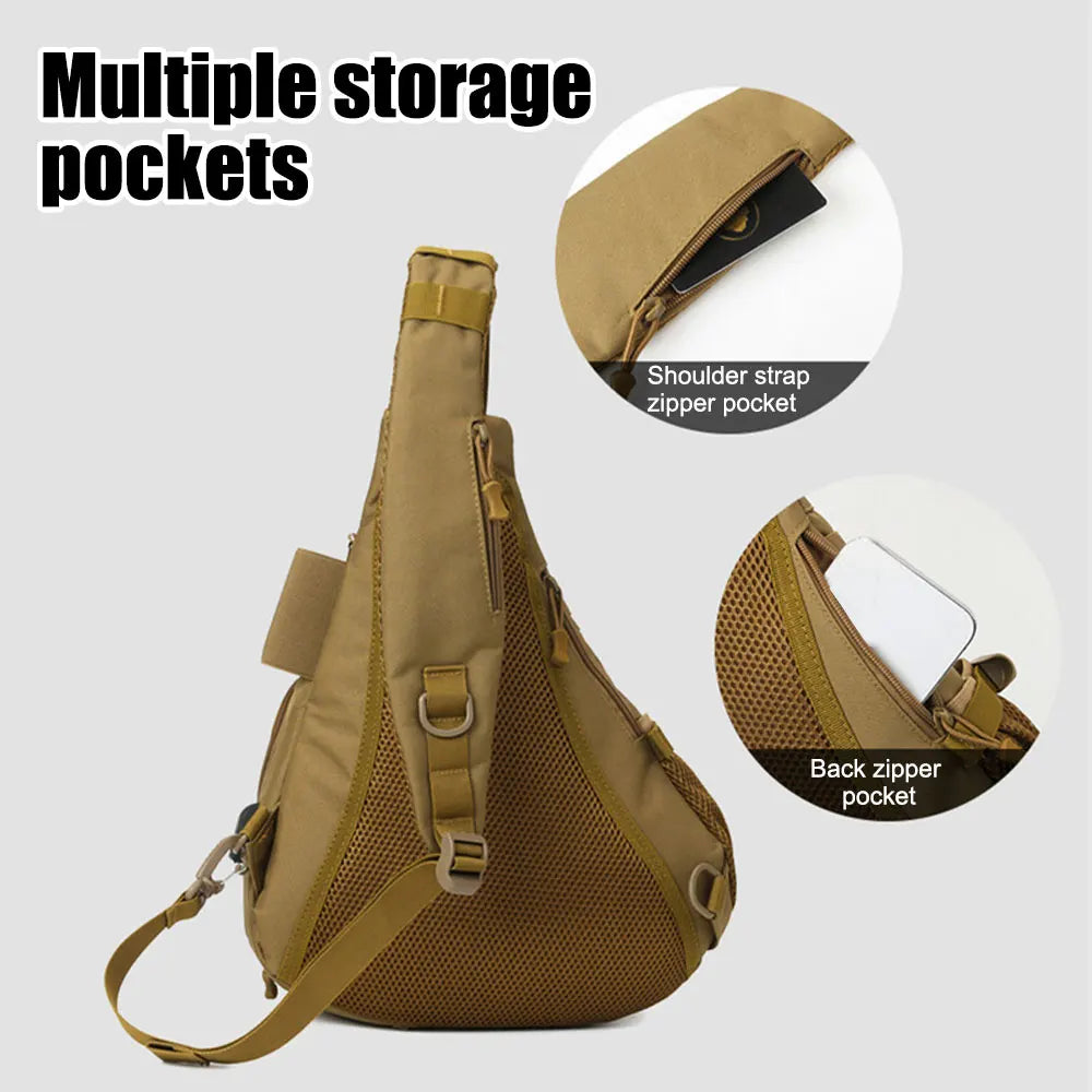 Tactical Chest Bag Outdoor Backpack Crossbody Sling Shoulder Bag Rucksack for Outdoor Hunting Camping Hiking
