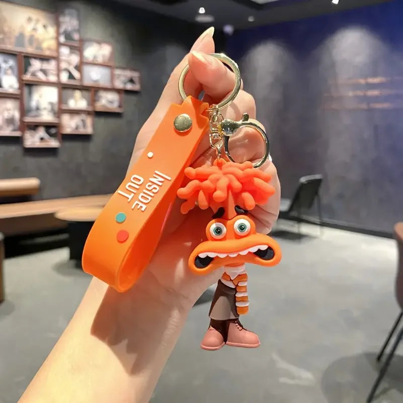 Silicone Keychain Cute Inside Out Cartoon Character Style Versatile Accessory for Birthday Party Favor Holiday Gift