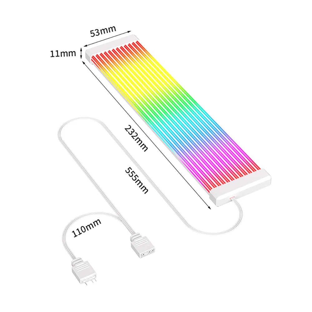 ARGB Sync Board for PC Power Supplies 24-pin GPU Graphics Cards 8-pin Cables and Chassis Illuminated Neon Cables RGB LED Strips