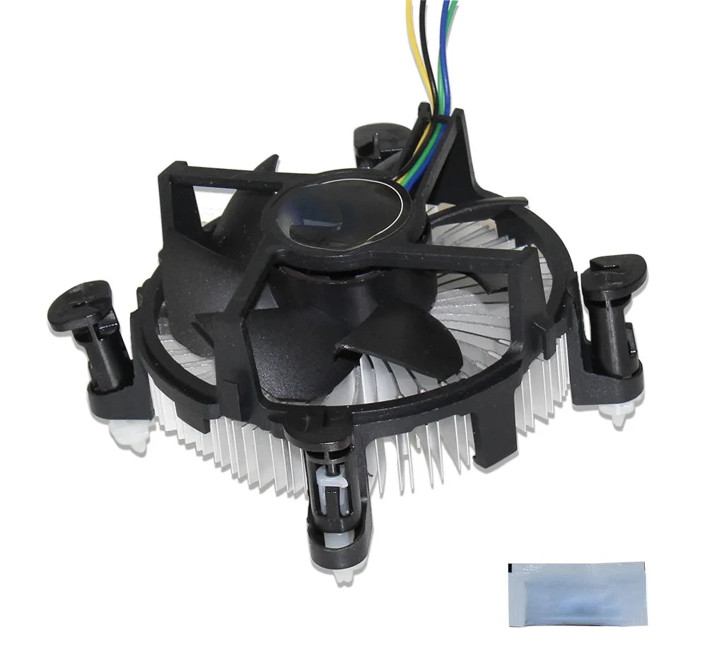 CPU Cooler Aluminum With 3.5-Inch Fan, 4-Pin Connector For Office PC Computer Intel Core I3/i5/i7 Socket 1150/1155/1156