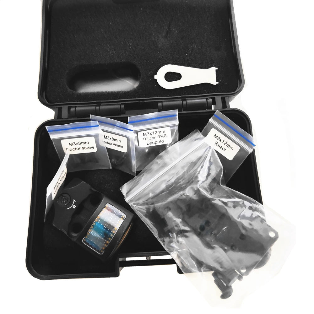 Tactical 507C Holosan Solar Power Red Dot Sight Mini Reflex with 20mm Glock Rex Mount Rail for Outdoor Pistol Hunting