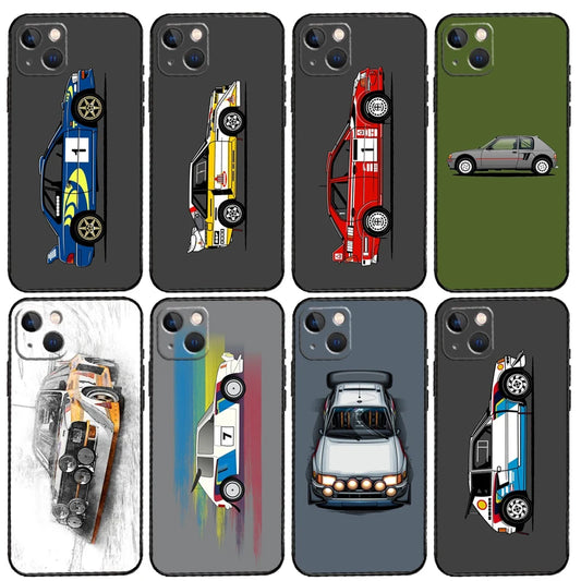 T16 Rally Car Phone Case For iPhone 11 15 12 13 14 16 Pro Max 7 8 Plus X XR XS Mas Shell Cover