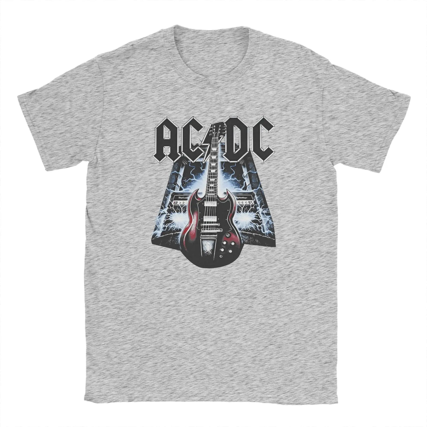 Casual Rock Band ACDC T-Shirt Men Crew Neck Cotton T Shirt  Short Sleeve Tee Shirt Big Size Tops