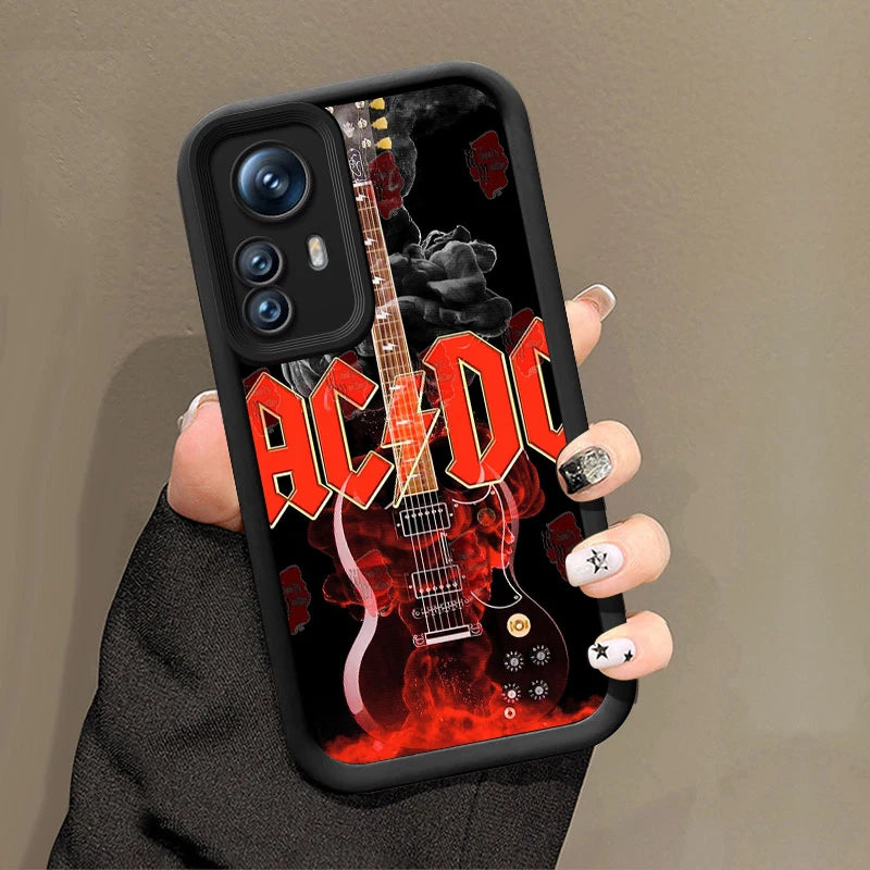 Rock Band A-Ac Music D-Dc Phone Case For Xiaomi 11 12 13 Lite 12T 13T 14T Pro Redmi A1 A2 Plus A3 9A 9C 9T 10C 12C 13C 5G 14C