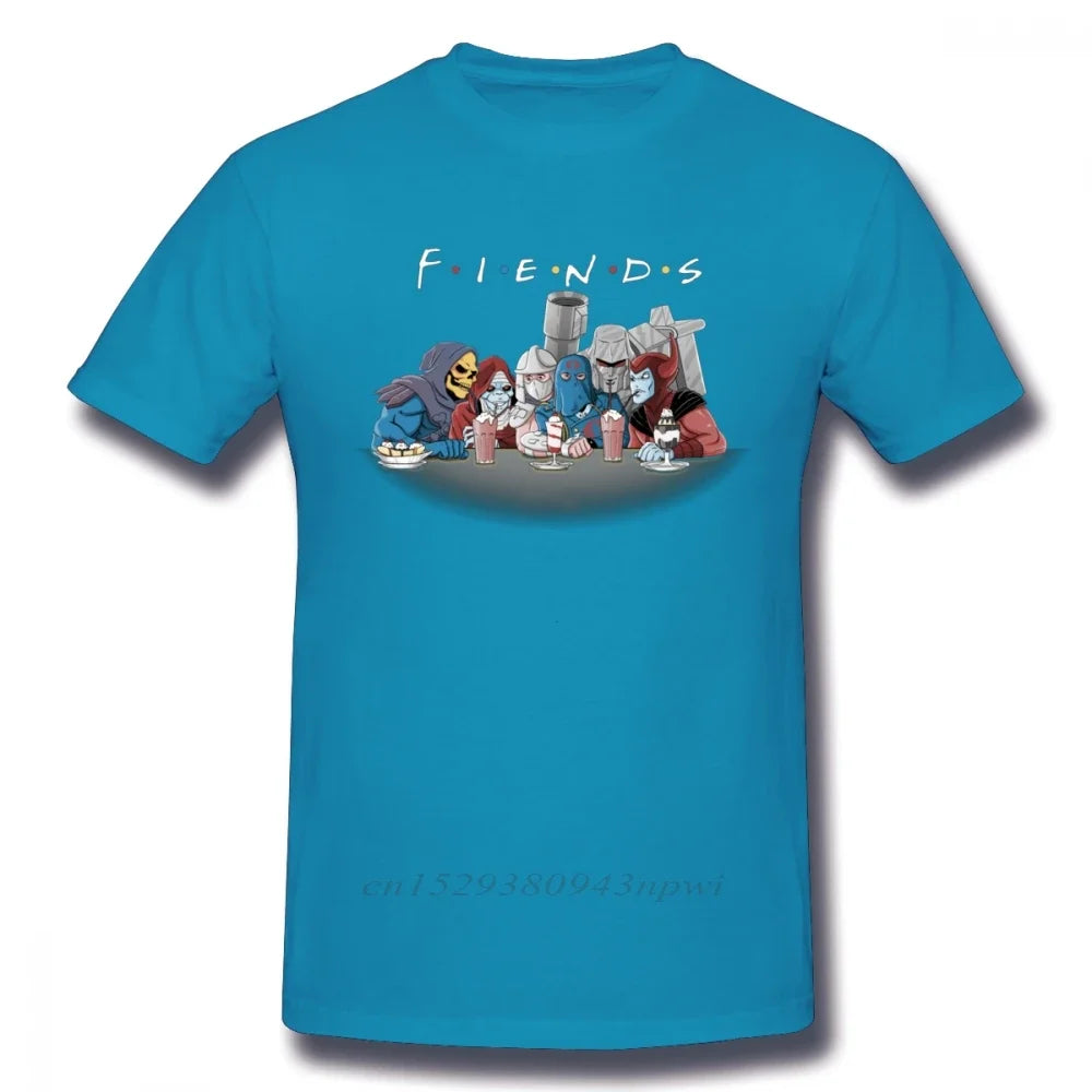 Vintage Cartoon Universe Skeletor Shredder  T Shirt Casual Camiseta Round Neck Funny Friends Homme Tee Shirt