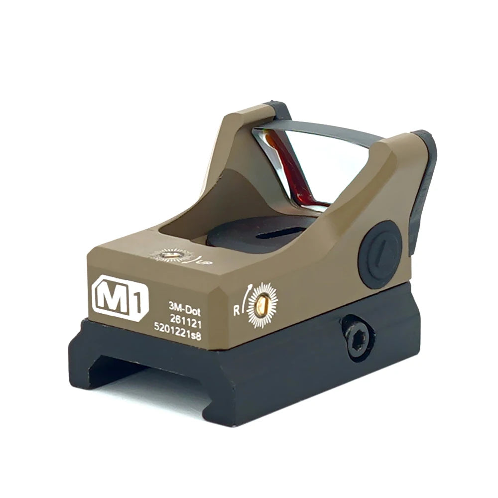 M1 Open 3MOA Green Or Red Dots Sight With Full Original Marking Tactical Airsoft Optics With 20mm Rail And universal mount