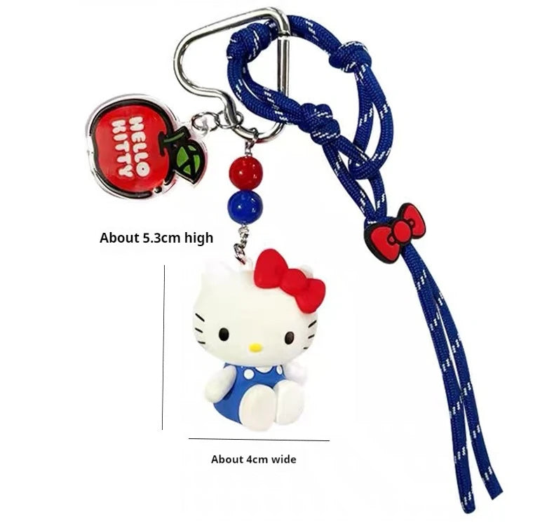 Hello Kitty Keychain Girls Bag Kt Cat Cartoon Doll Toy Exquisite Key Chain Kawaii Surprise Girls Kids Gifts