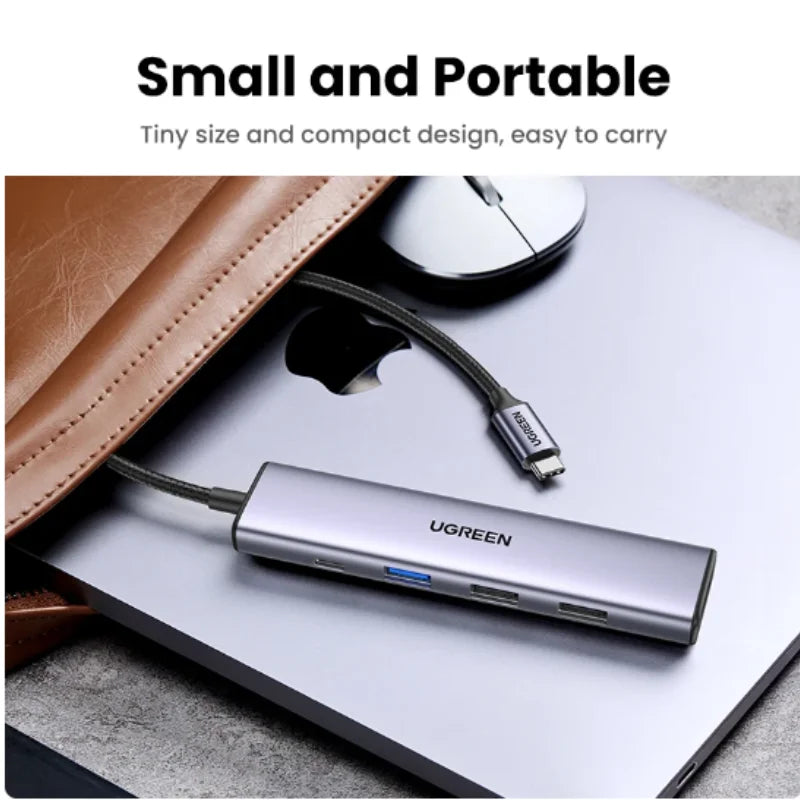 UGREEN 5 in 1 USB C Hub 4K HDMI USB HUB 100W Multiport Adapter for MacBook Pro/Air, iPad Pro, iMac, iPhone 15 Pro/Pro Max, XPS