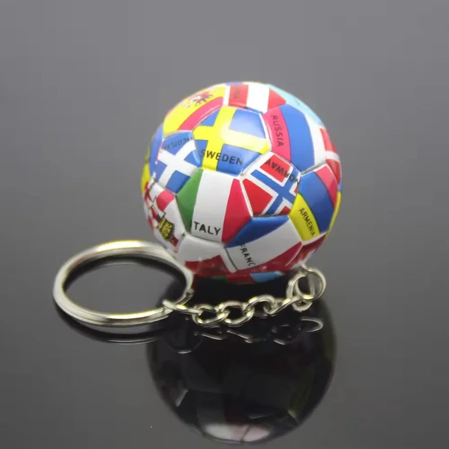 3D Sports Football Keychains Plastic Souvenirs PVC Keyring Men Soccer Fans Keychain Pendant Bag Hanging Decoration Fans Gift