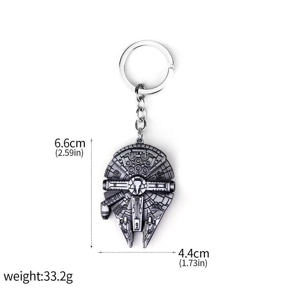 Star Wars Keychain Cartoon Millennium Falcon Spaceship Keyring Pendant Metal Bottle Opener Accessories Fans Gifts Toy