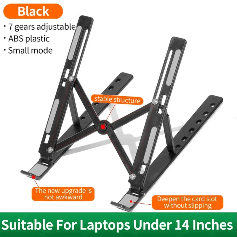 Adjustable Laptop Stand Portable Foldable Notebook Bracket Computer Monitor Holder For Macbook Air iPad Tablets Base Accessories