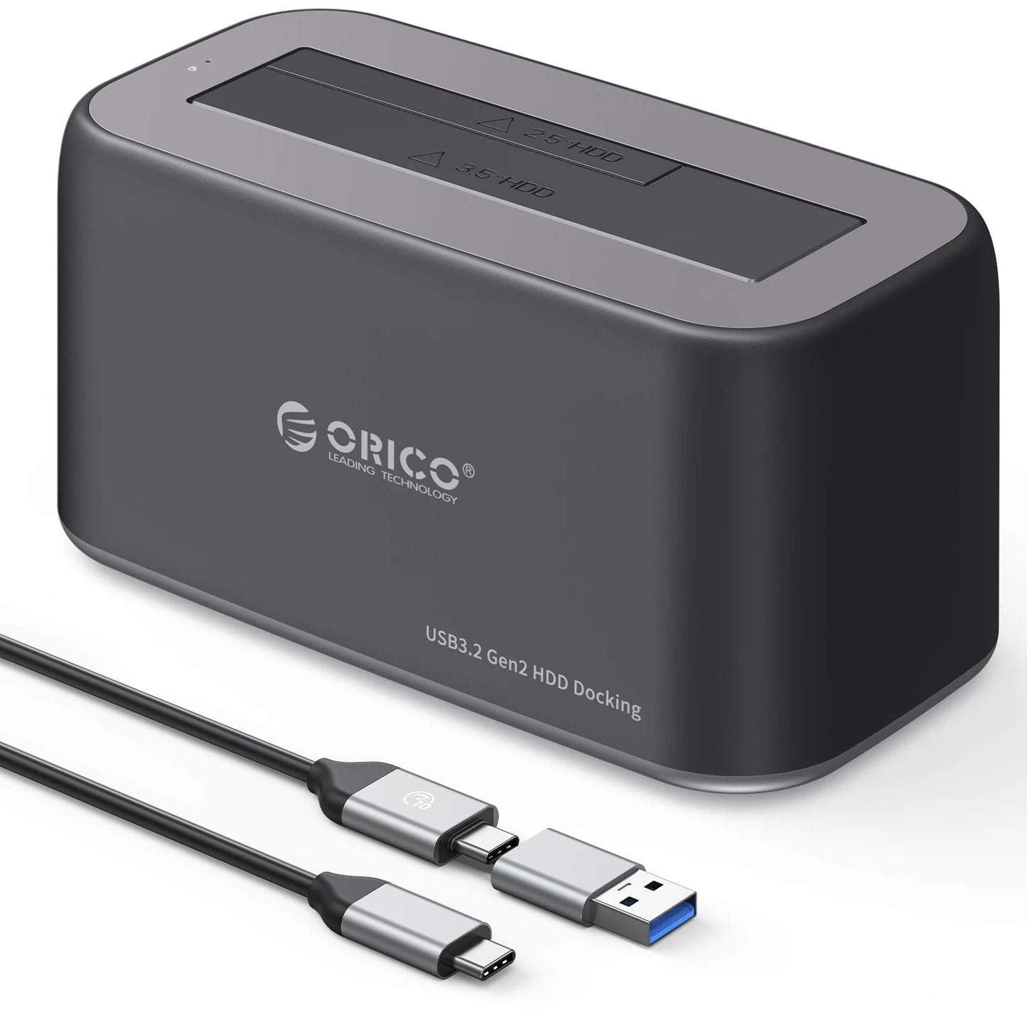 ORICO 2 Bay HDD Docking Station with Offline Clone SATA to USB 3.0 Hard Drive Docking Station for 2.5/3.5 inch Hard Drive Case