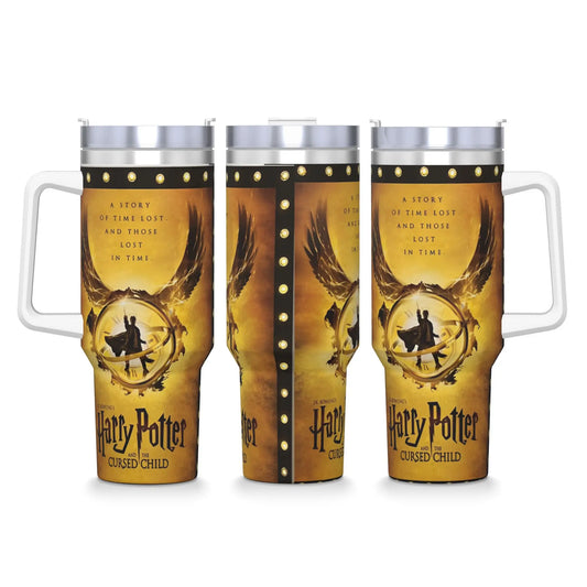 H-HARRY Movie Car Mugs With Straws  P-POTTER Travel Cold and Hot Water Bottle Portable Large Capacity Coffee Mug