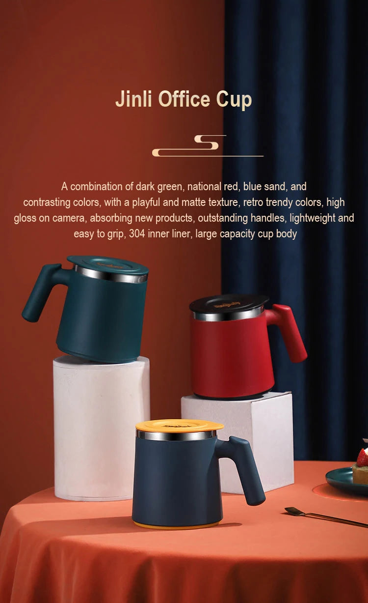 304 Stainless Steel Mug HighValue Coffee Mug Portable Office Heat Insulated Student Water Cup Stainless Steel Cup Insulation