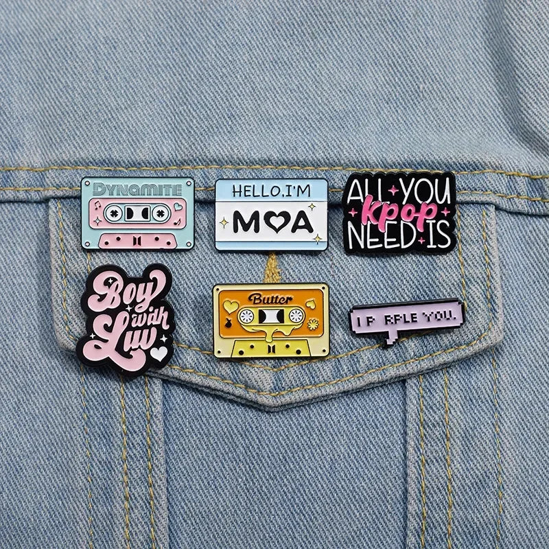 Cartoon Punk Pin Games Console Shape Tape Enamel Pins Funny Creative Energy Brooches Lapel Badge Clothing BackpackShirt  Jewelry