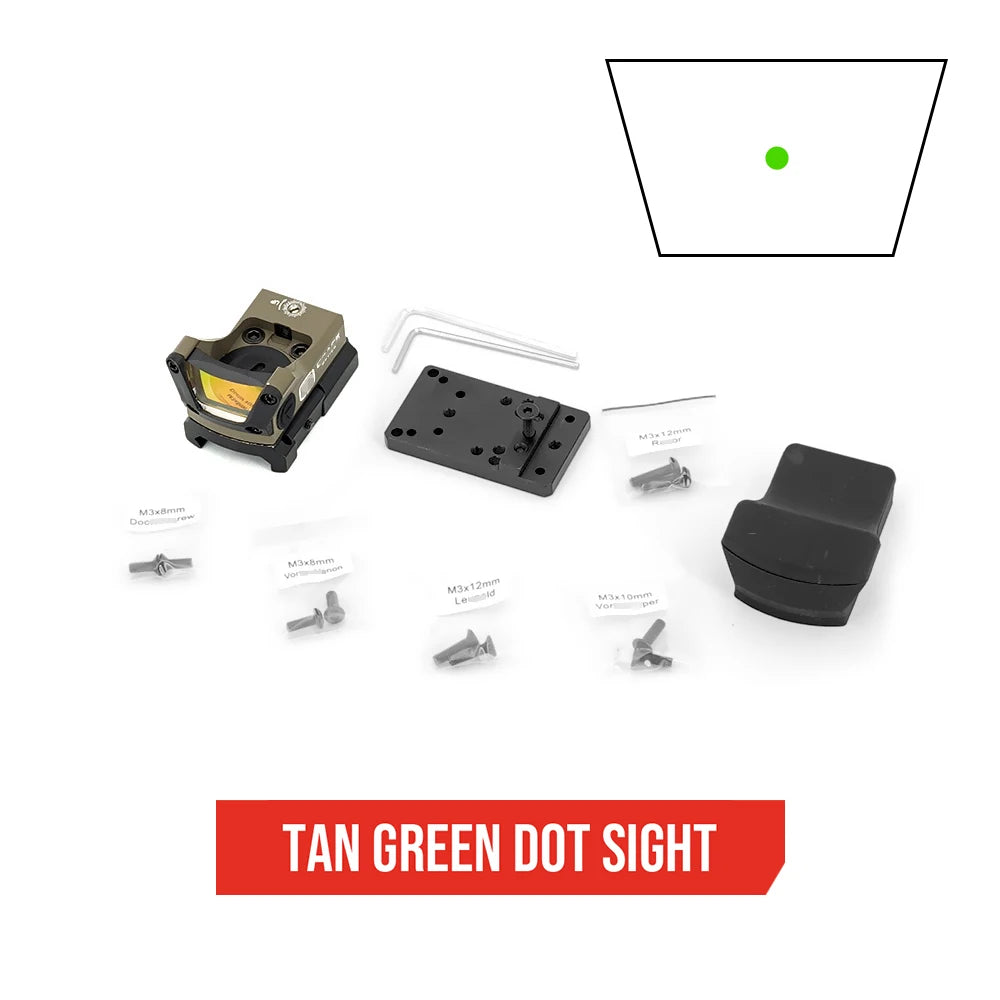 M1 Open 3MOA Green Or Red Dots Sight With Full Original Marking Tactical Airsoft Optics With 20mm Rail And universal mount