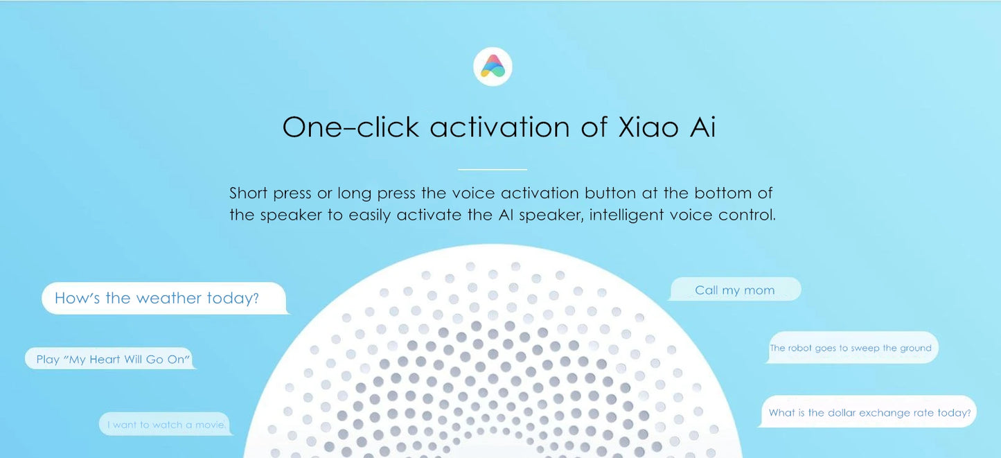 Original Xiaomi AI Portable Version Wireless Bluetooth Speaker Smart Voice Control Handsfree Bass Speaker For Smart Home Life