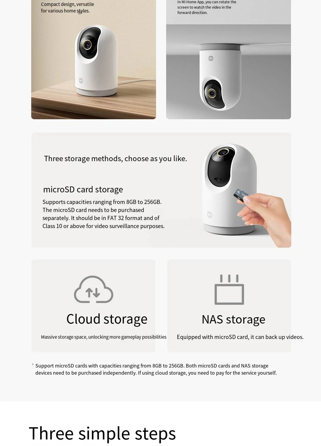 Xiaomi Mijia APP PTZ Pro 2K 3 Megapixels 360° Panoramic bluetooth4.2 Smart IP Camera AI Detection Two-way Intercom Home Security