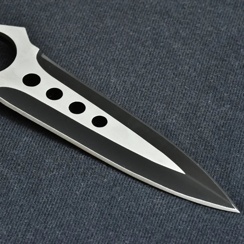 Tactical Training Fixed Blade Knife, Survival Diving Leg Knife with Sheath, Outdoor Camping Hunting Tool for Wilderness