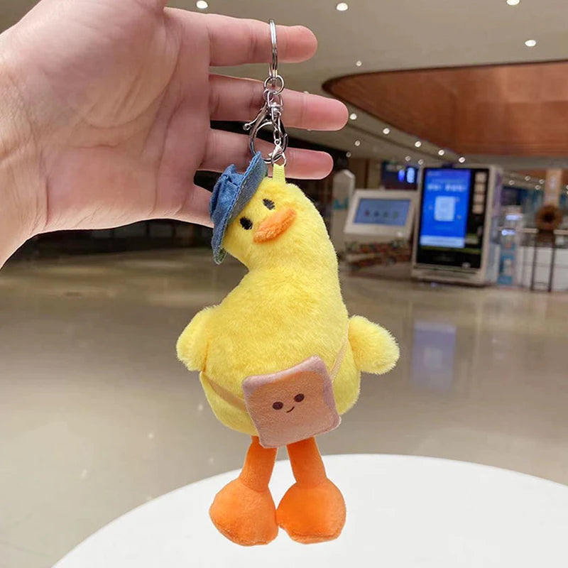 Cute Plush Keychain Women Doll Keychain Cartoon Lovely Duck Car Bag Accessory Cute Plush Boy Girl Couple Keyring Lover Pendant