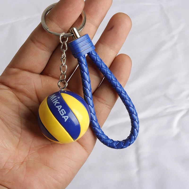 1pcs PVC  Volleyball Keychain Ornaments Business Volleyball Men Women Gifts Beach Ball Sport Key Chain  jewelry gift
