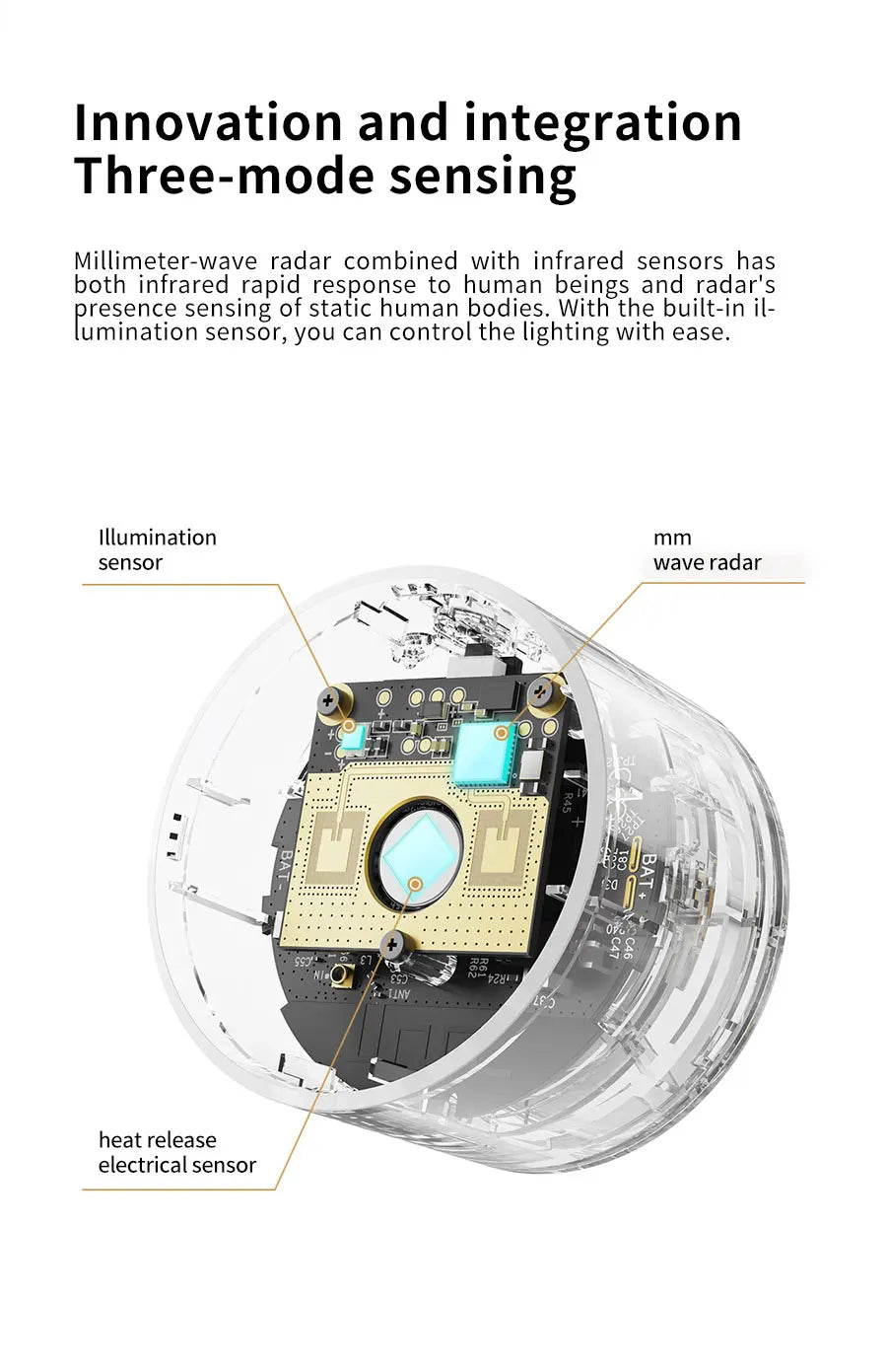 Xiaomi Mijia Human Presence Sensor Smart Wireless Home Connection Bluetooth 5.0 Body Motion Sensors For Mi Home App XMOSB01XS