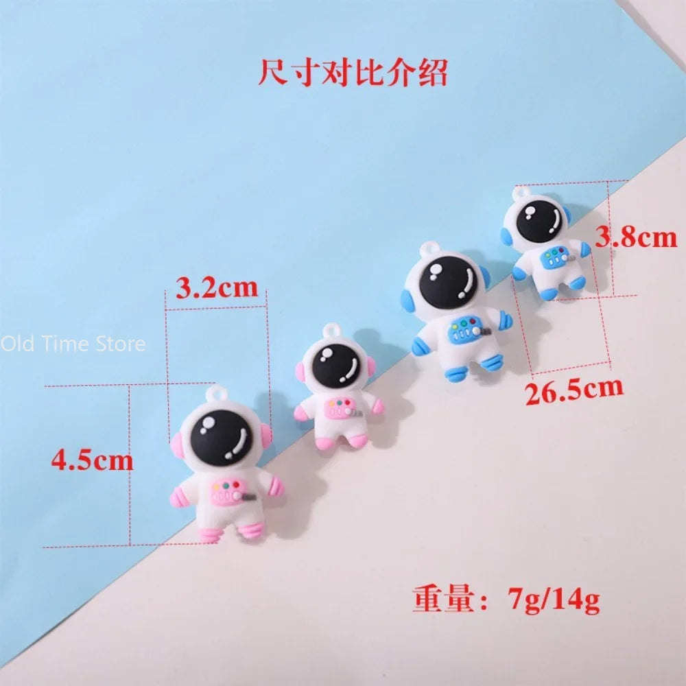 Cute PVC Colorful Astronauts Keychain Tassels Gloomy Bear Rabbit Ears Car Backpack Key Chain Pendant Jewelry Gifts for Women