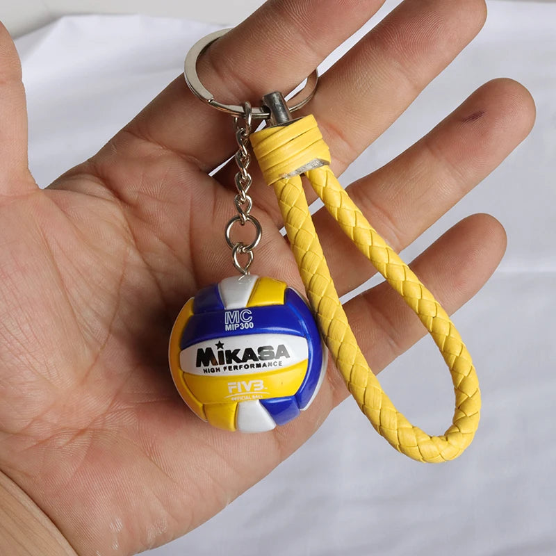 1pcs PVC  Volleyball Keychain Ornaments Business Volleyball Men Women Gifts Beach Ball Sport Key Chain  jewelry gift
