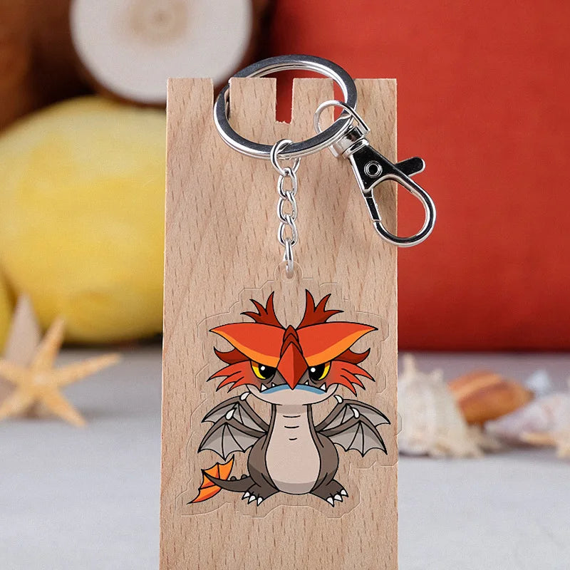 Creative keychain dragon Cute Cartoon Couple DIY Buckle Pendant with Male and Female Ring Ins Personalized