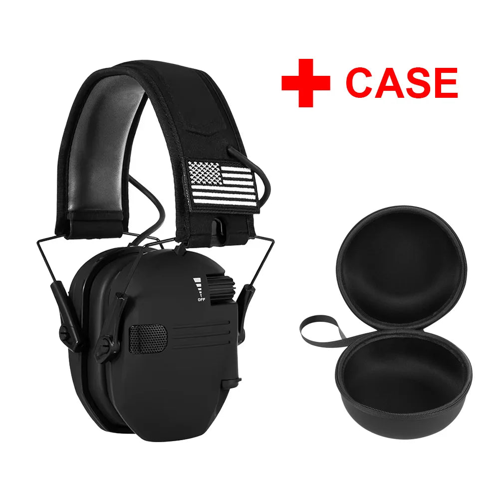 Active Hunting Tactical Earmuff with Case for Shooting Electronic Hearing protection Headset Noise Reduction hunting headphone