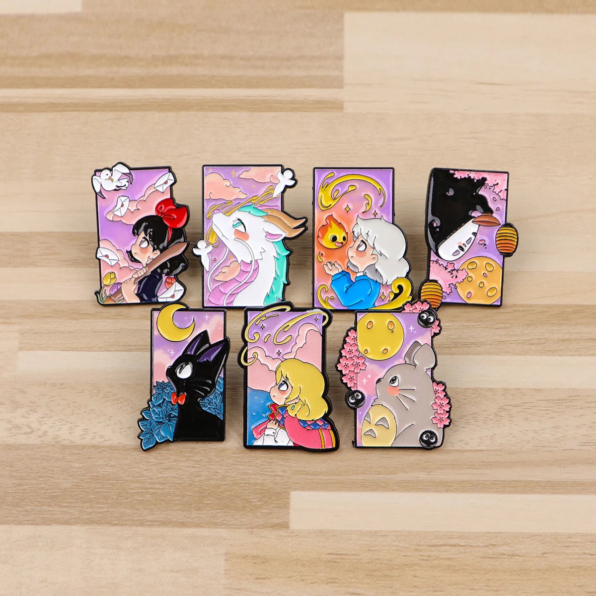 Japanese Anime Movie Enamel Pins Cartoon Girls Cats Brooch Lapel Pin Badge on Backpack Clothing Accessories Fashion Jewelry Gift