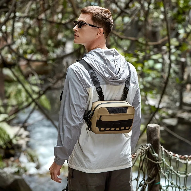 Tactical Vest Backpack - Large Capacity Multi-Functional Outdoor Bag   for Hunting Fishing Tactical Use Mixed Backpacking Gear