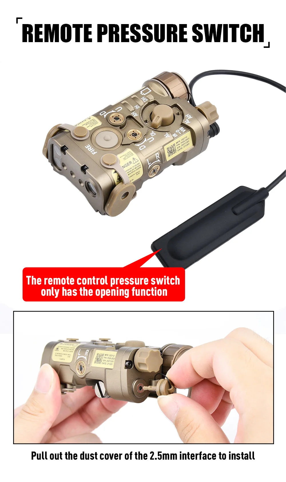 Tactical Metal NGAL Red Dot Green Blue Indicator Surefir M300A M600C Dual Function Switch Fit 20mm Rail Airsoft Hunting Laser