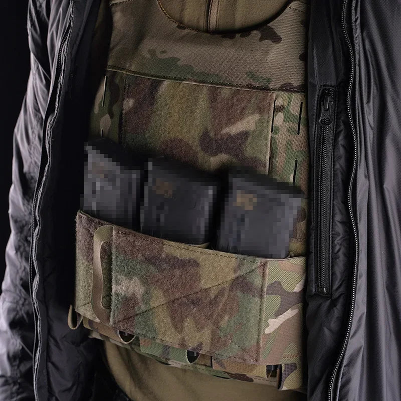 Tactical triple magazine pouch, shooting vest insertable magazine bag, 5.56 7.62 M4 M16 AK rifle mag pouch and magazine holder
