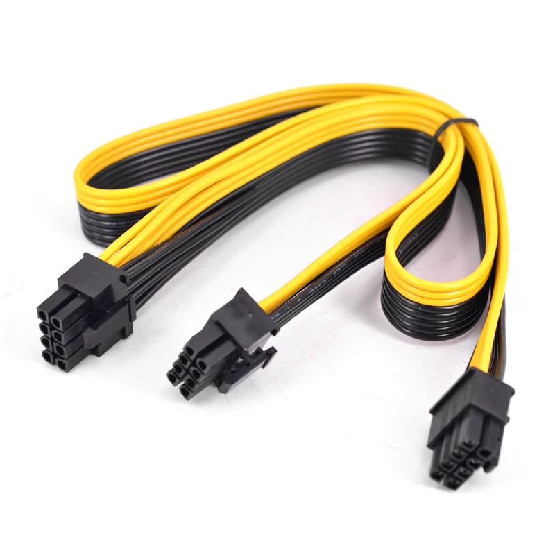 PCI-e 8Pin to 2 Port 6+2 Pin Power Supply Cable PCI express Graphics Card 6+2pin Male to 8 Pin Male For Silverstone Modular PSU