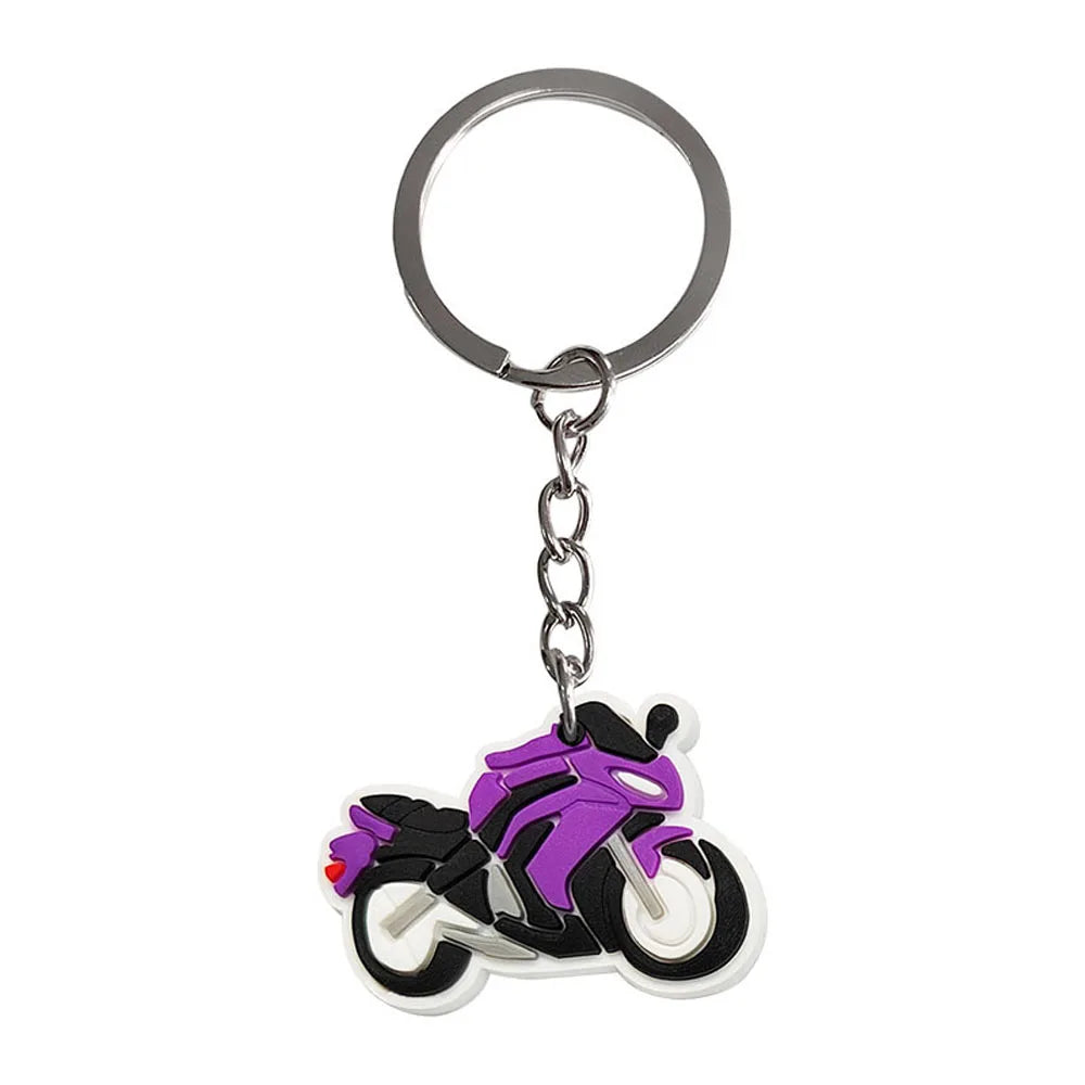 1-9pcs Mini motorcycle pendant, PVC material car keychain, motorcycle pendant, keychain, personalized gift