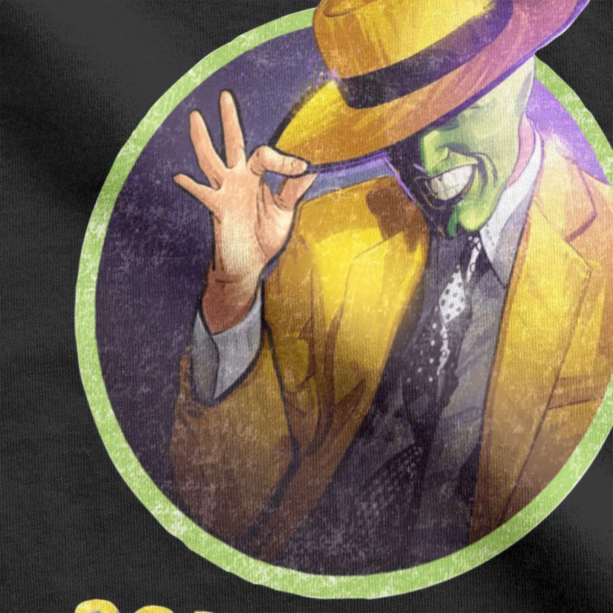 The Mask Retro Movie T Shirts for Men Pure Cotton Vintage Funny T-Shirt Jim Carrey Tee Shirt Short Sleeve Clothes Birthday Gift