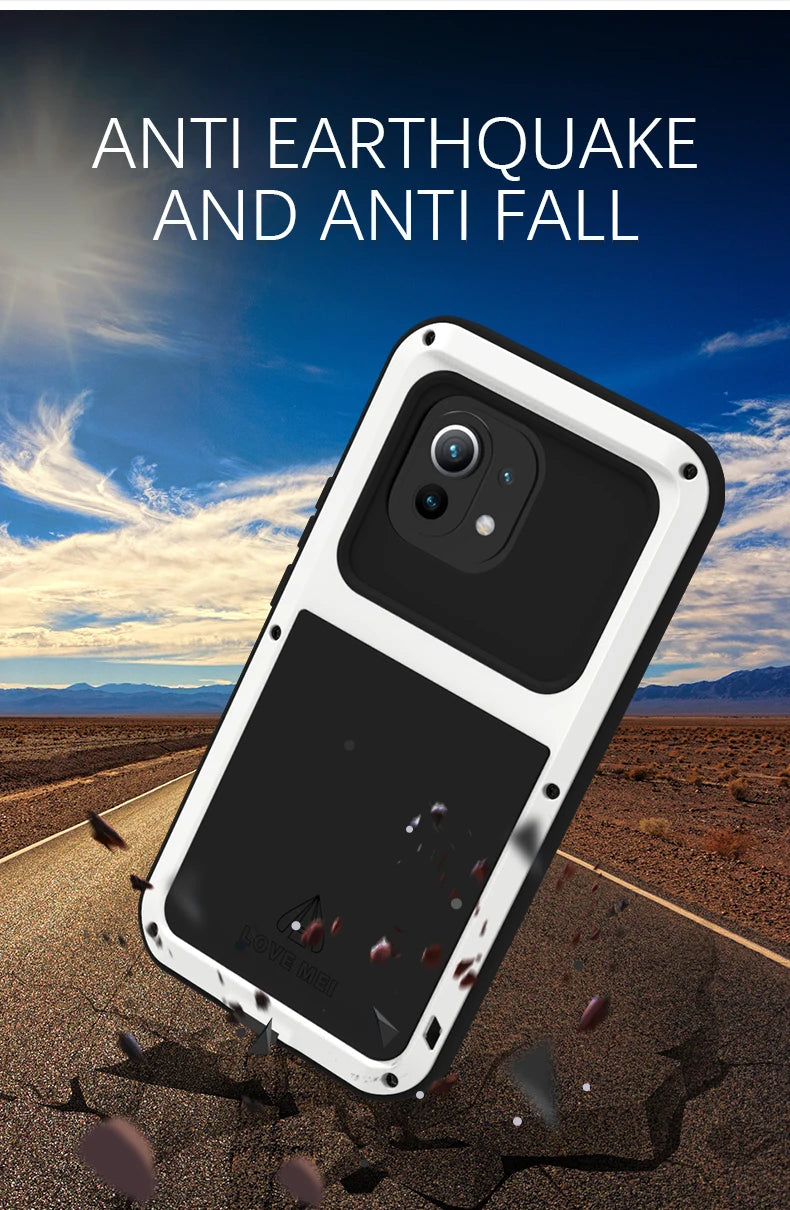 Love Mei Aluminum Metal Case For Xiaomi Mi 14 13 11 10 Pro Mi11 Cover Powerful Armor Shockproof Life Waterproof Case Capa Funda